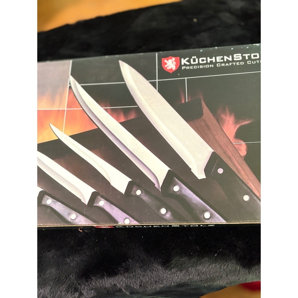 Kuchenstolz 6 Piece Precision Cutlery Set with Sharpener and Cutting Board New
